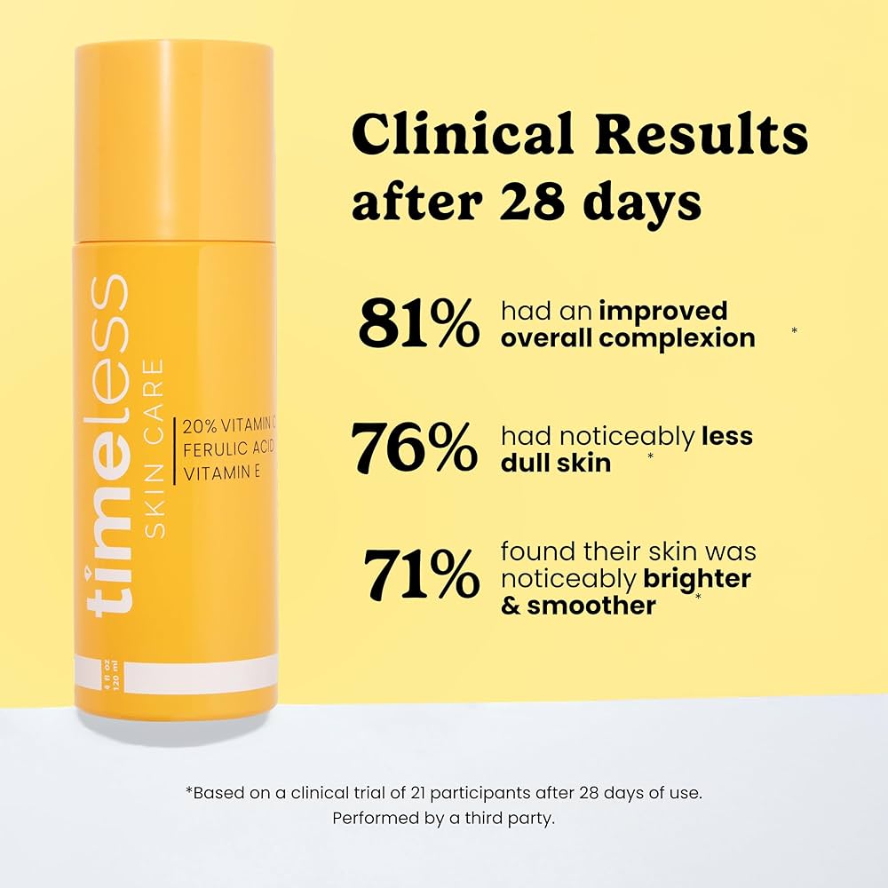 Amazon.com: Timeless Skin Care 維他命C 精華液，含維他命E 和